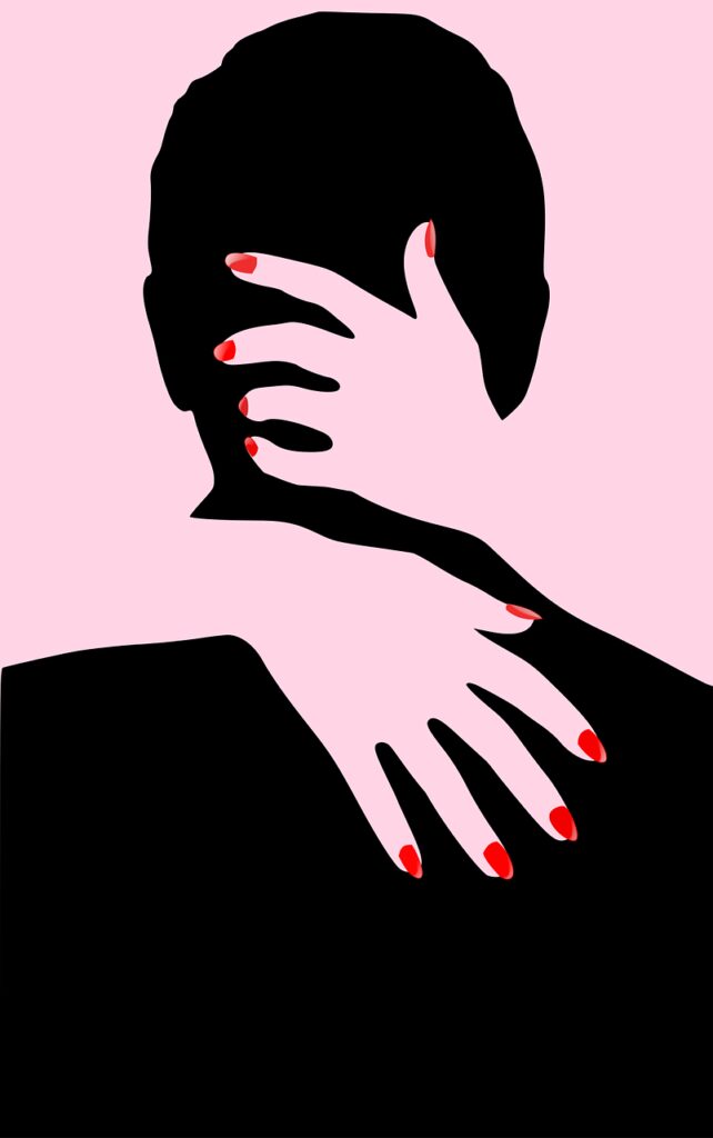 poster d'un homme et de mains d'une femme